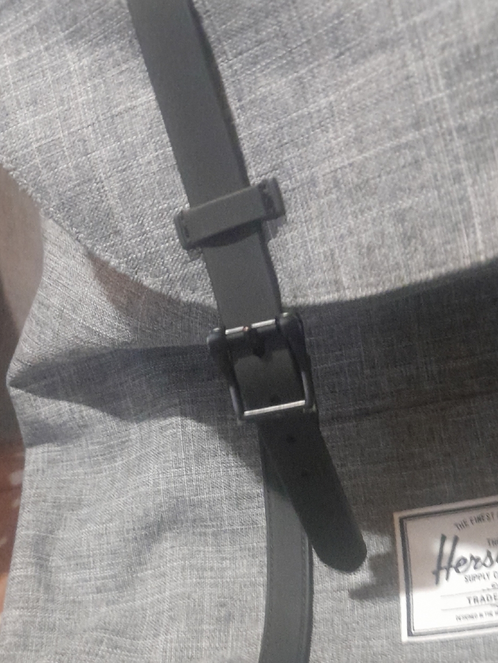Herschel Supply Company Grey Roll-Top Backpack with Black Strap Accents - Picture 7 of 10
